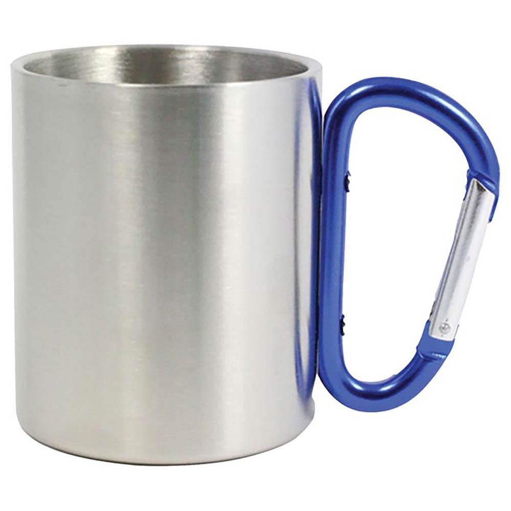 Cana metal inox cu maner albastru