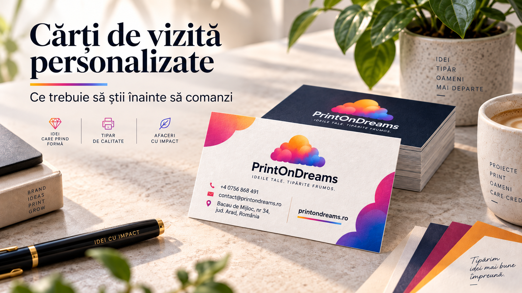 Cărți de vizită personalizate: ghid înainte de comandă | PrintOnDreams