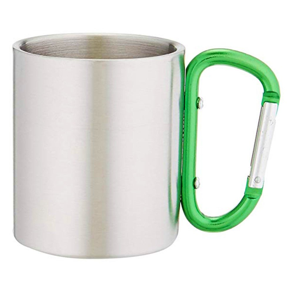 Cana metal inox cu maner verde